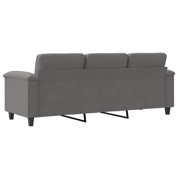 vidaXL 3-sitssoffa Mörkgrå 180 cm mikrofibertyg