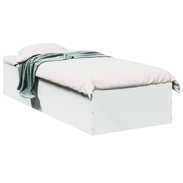 vidaXL Sengeramme hvit 75x190 cm konstruert tre