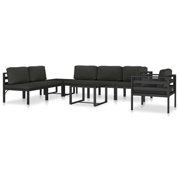 vidaXL Fåtölj med dynor aluminium antracit