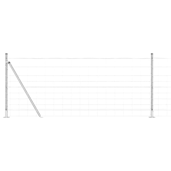 vidaXL Stängselstolpe Galvaniserad 50 x 1 m Stål