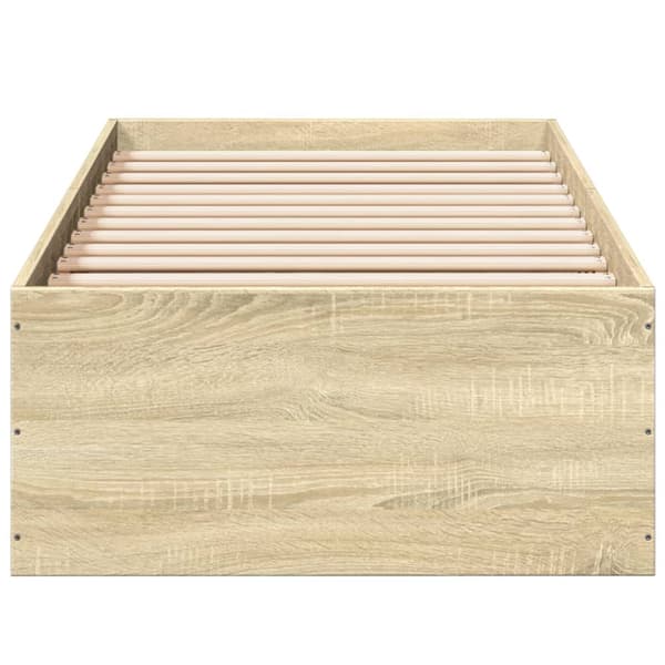 vidaXL Sengeramme sonoma eik 100x200 cm konstruert tre