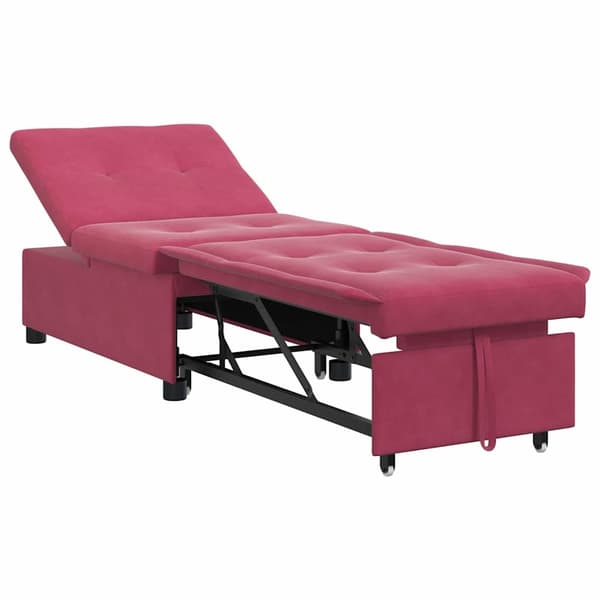vidaXL Soffsäng Vinröd 194 x 67 x 82 cm Sammet