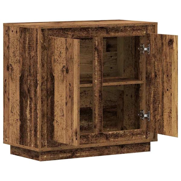 vidaXL Sideboard Gammalt trä 80 x 40 x 75 cm Konstruerat trä