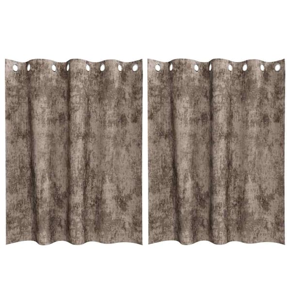 vidaXL Sammetsgardiner 2 pcs Cappuccino 140 x 140 cm Sammet