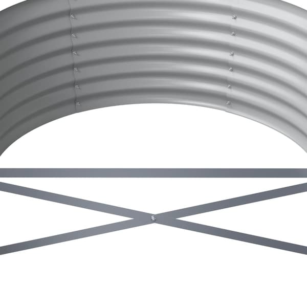 vidaXL Odlingslåda pulverlackerat stål 620x80x36 cm silver