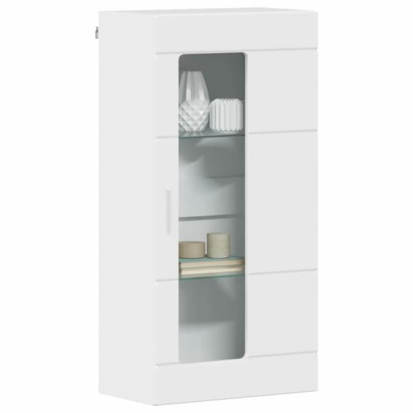 vidaXL Träskåp Högglans vit 50 x 29 x 100 cm Konstruerat trä