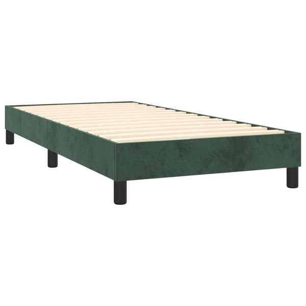vidaXL Sängram mörkgrön 100x200 cm sammet