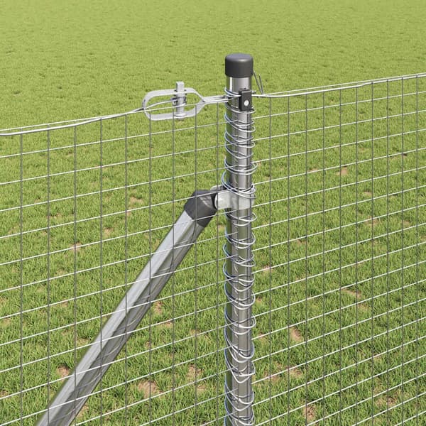 vidaXL Gjerde med innlegg. sølv 1.2 x 50 m Stål