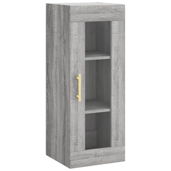 vidaXL Highboard grå sonoma 34,5x34x180 cm konstruert tre