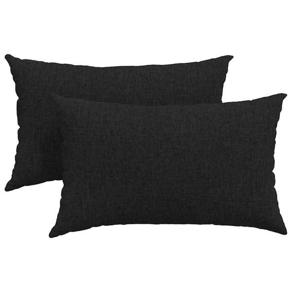 vidaXL Soffkuddar 2 st Svart 50 x 30 cm tyg