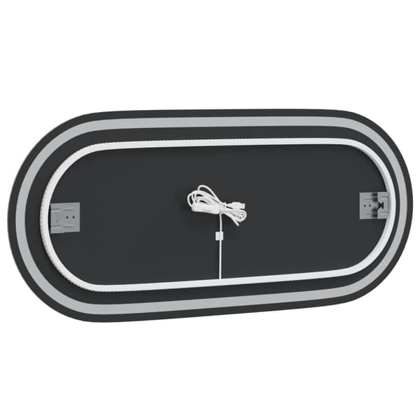 vidaXL LED-baderomsspeil 100x45 cm oval