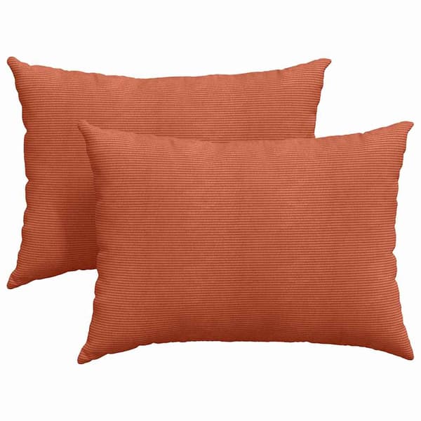 vidaXL Soffkuddar 2 st Rödorange 70 x 50 cm Manchester tyg