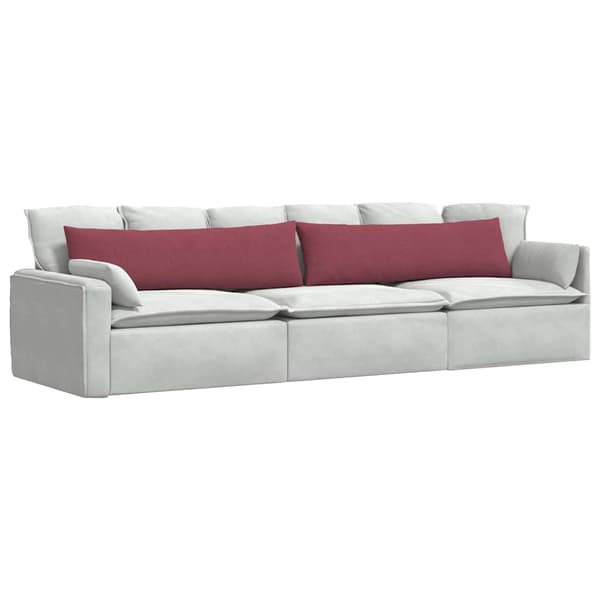 vidaXL Soffkuddar 2 st Vinröd 145 x 40 cm tyg