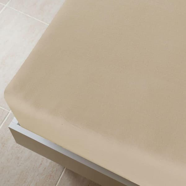 vidaXL Jerseylaken 2 stk gråbrun 90x200 cm bomull