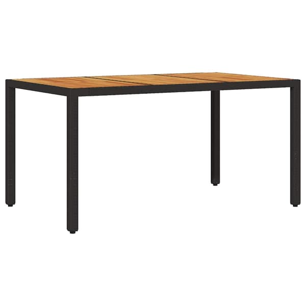 vidaXL Trädgårdsmöbelset 5 pcs Svart konstrotting