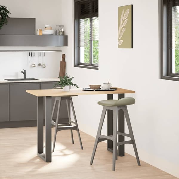 vidaXL Soffbordsben U-formade 2 st antracit 50x(90-91) cm stål