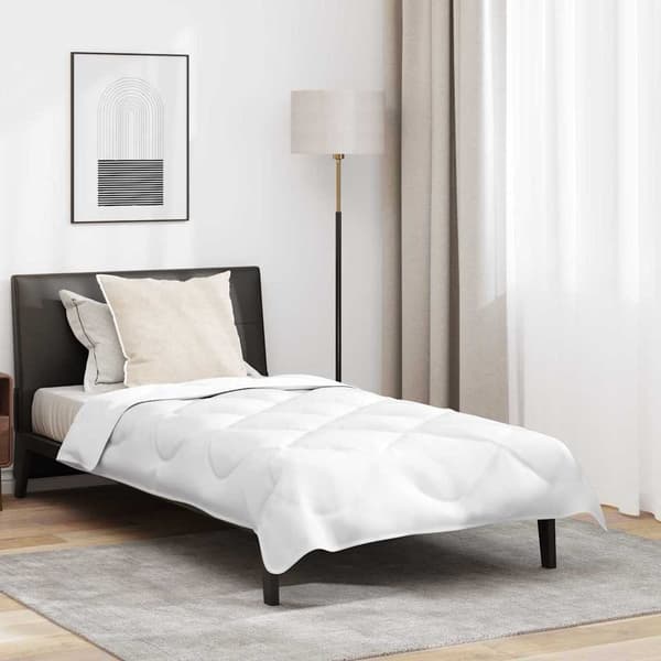 vidaXL Täcke med kudde 2 st Vit Mikrofiber