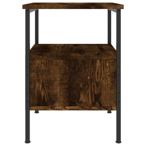 vidaXL Nattbord røkt eik 34x36x50 cm konstruert tre