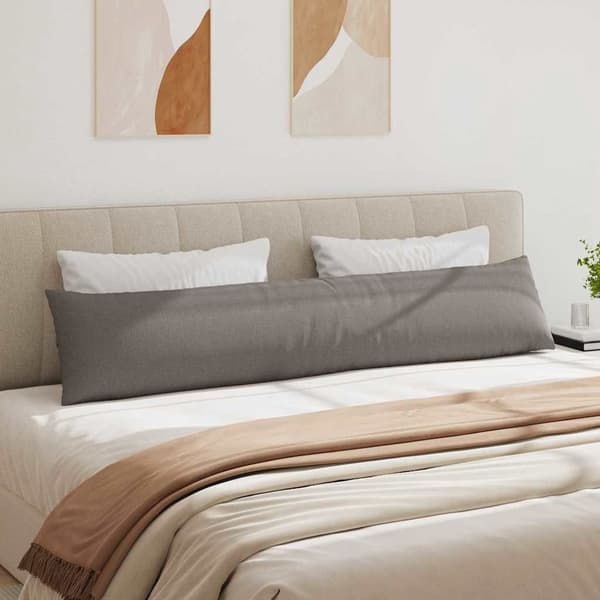 vidaXL Soffkuddar 2 st Gråbrun 200 x 40 cm tyg