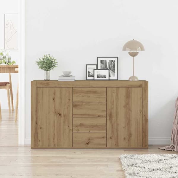 vidaXL Serviesskap Artisan Eik 120 x 36 x 69 cm Konstruert tre
