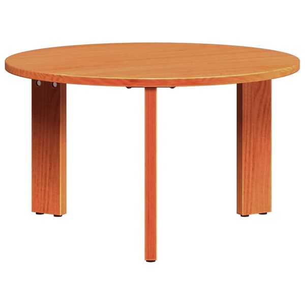 vidaXL Kaffeebord 2 pcs Vaxbrun Massivt tallträ