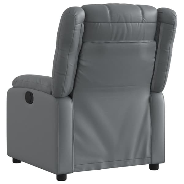 vidaXL Reclinerfåtölj grå konstläder