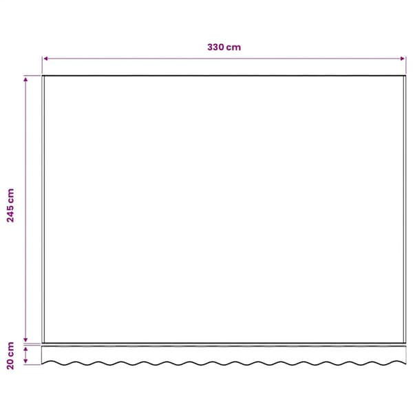 vidaXL Ersättningstyg för markis grå 350x250 cm polyester
