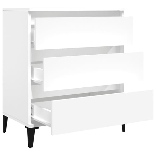 vidaXL Byrå vit 60x35x70 cm konstruerat trä