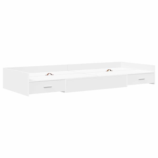 vidaXL Sengestamme med hodegjerde Hvit 80 x 200 cm Konstruert tre