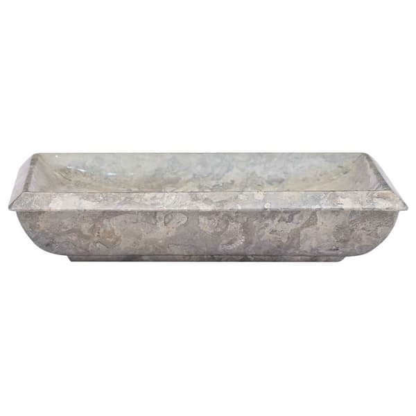 vidaXL Handfat grå 50x35x10 cm marmor