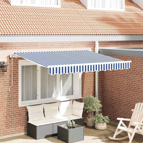 vidaXL Innvendbar Markise Blå 250 x 200 cm stoff