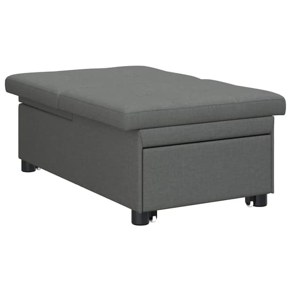 vidaXL Pull Out Sofa Bed Mörkgrå 194 x 50 x 82 cm tyg