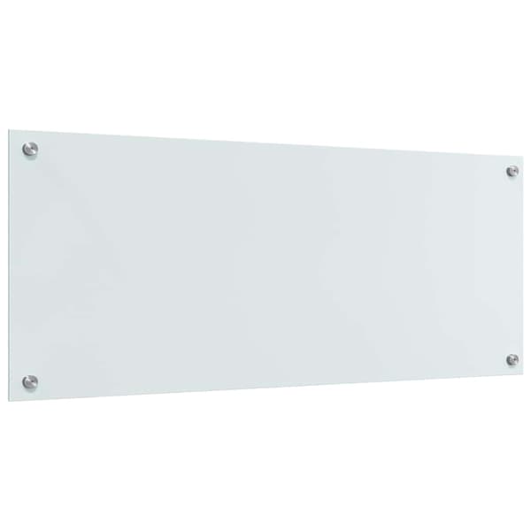 vidaXL Köksstänkskydd Vit 100 x 40 cm härdat glas