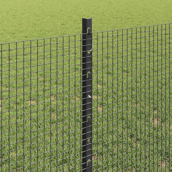 vidaXL Gjerde med innlegg. Grå 0.8 x 25 m Stål
