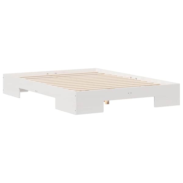 vidaXL Sängram Vit 140 x 190 cm
