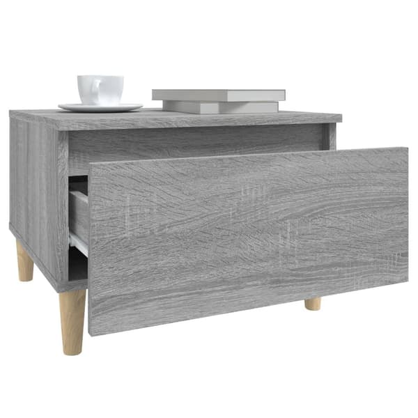 vidaXL Sidebord grå sonoma 50x46x35 cm konstruert tre