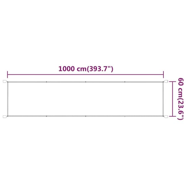 vidaXL Markis vertikal beige 60x1000 cm oxfordtyg