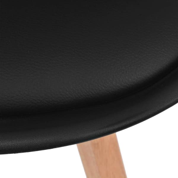 vidaXL Matstolar 4 st svart plast