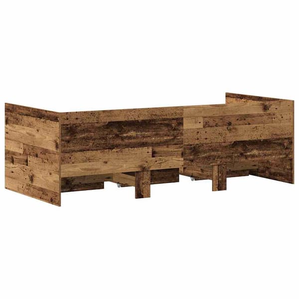 vidaXL Seng med hodegjerde Gamle tre 90 x 190 cm Konstruert tre