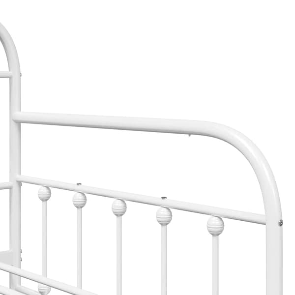 vidaXL Dagbäddram Vit 100 x 200 cm Pulverlackerat stål