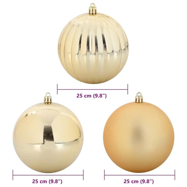 vidaXL Julekule Sett XXL 3 pcs Gull Plast