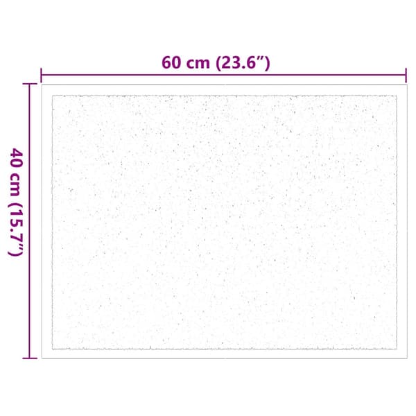 vidaXL Dørmatte Beige 60 x 40 x 1.2 cm Teddy-stoff