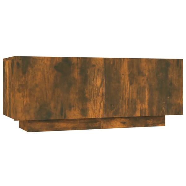 vidaXL TV-benk røkt eik 100x35x40 cm konstruert tre