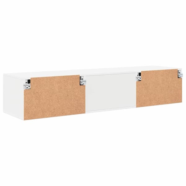 vidaXL Träskåp med låda Vit 150 x 39 x 30 cm Konstruerat trä