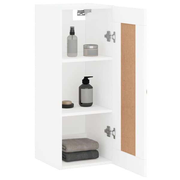 vidaXL Väggskåp vit 34,5x34x90 cm konstruerat trä