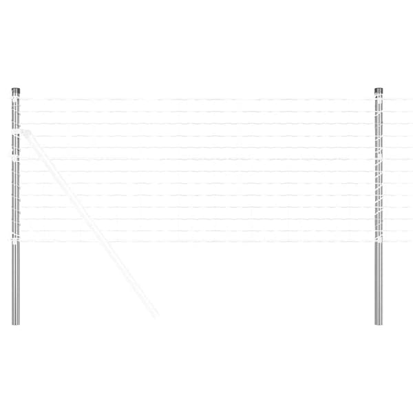 vidaXL Staketstolpar 2 pcs Silver 90 cm Pulverlackerad stål