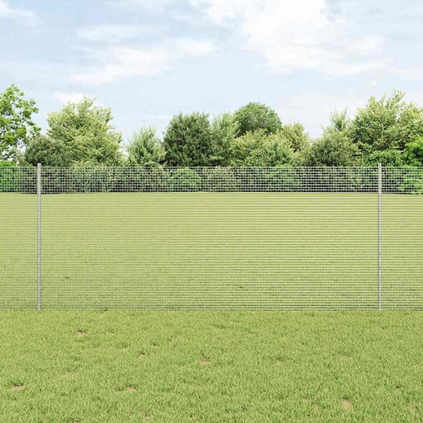 vidaXL Gjerde med innlegg. sølv 1 x 50 m Stål