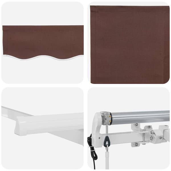vidaXL Innvendbar Markise Brun 250 x 200 cm Polyester og aluminium