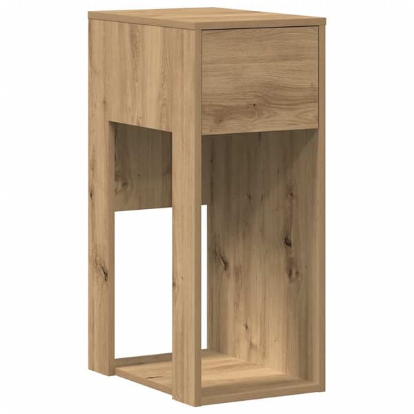 vidaXL Datatårnstativ med skuff artisan eik 30x44x74 cm