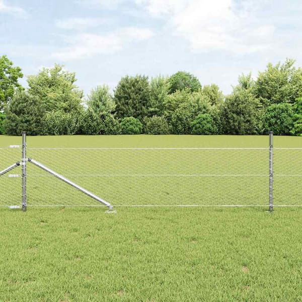 vidaXL Stängselstolpe Silver